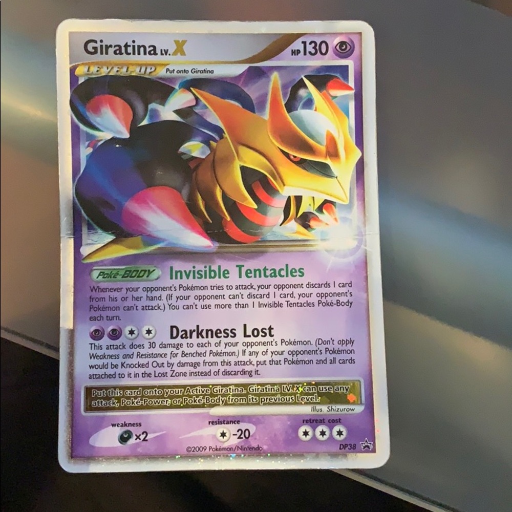 Giratina LV.X Pokémon card 2009 shiny edition